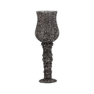 Glass vase Mosaic gray color 14X40CM