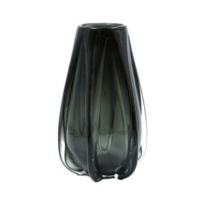 Glass decorative vase FL1934 transparent gray color 16X33CM