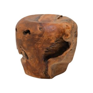 Bolare stool made of teak wood in natural color D40x35cm