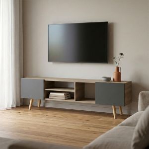 TV cabinet Osclo sonoma-anthracite 160x30x53.5cm