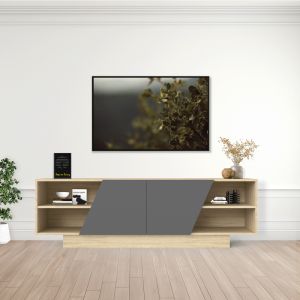 TV cabinet Stevie sonoma-anthracite 160x40x50cm
