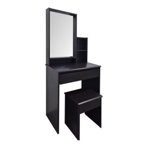 Dressing table Larnia with mirror and stool wenge 65x40x142cm