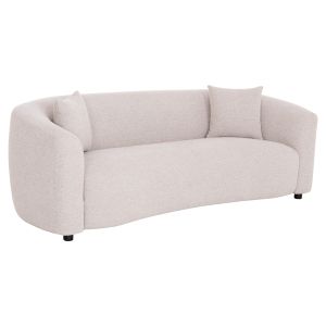Three-seater sofa Nord HM3321.02 light beige fabric 230X96X75 cm.