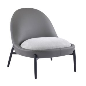 Armchair FL829 gray color with metal legs 74X84X80CM