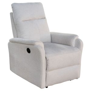 RELAX ARMCHAIR WITH ELECTRICAL BACKREST ADJUSTMENT SYNTHIA HM3309.01 BEIGE FABRIC 75X87X102CM.