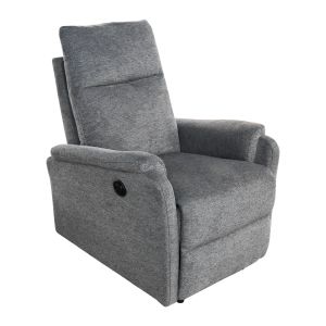 RELAX ARMCHAIR WITH ELECTRICAL BACKREST ADJUSTMENT SYNTHIA HM3309.03 GREY FABRIC 75X87X102CM.