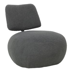 Armchair Stonie bouclé damask anthracite 67x73x67cm