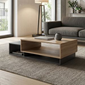 Coffee table Dekost in sonoma-anthracite color 105x50x32cm