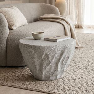 Coffee table Delioni Stone Bold white matte MGO 65x46.5x41cm