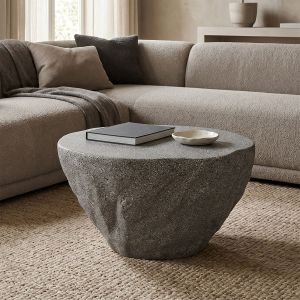 Coffee table Delioni Stone Bold gray matte MGO 65x46.5x41cm