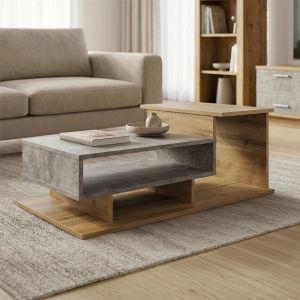 Coffee table Nuvele gray-sonoma 90x50x35cm