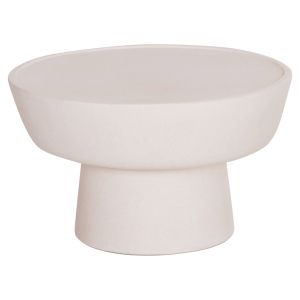 COFFEE TABLE PIRSON HM18155.02 MADE OF FIBER CEMENT IN WHITE - D60X36HCM.