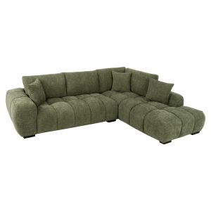 CORNER SOFA (RIGHT) COVEN HM3266.14R GREEN FABRIC 298X102-208X85CM.