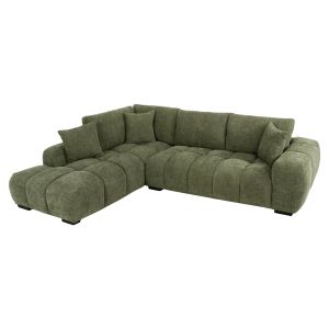 CORNER SOFA (LEFT) COVEN HM3266.14L GREEN FABRIC 298X102-208X85CM.