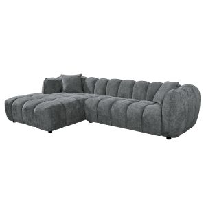 Corner sofa (left) Lykke HM3326.01L gray fabric 280X89-165X70ВСМ.