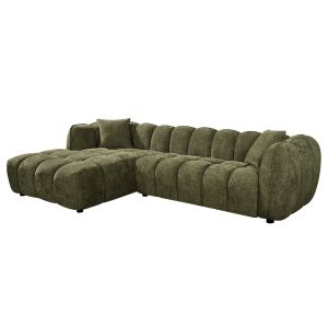 Corner sofa (left) Lykke HM3326.03L green fabric 280X89-165X70ВСМ.