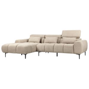 CORNER SOFA LEFT DIVYA HM3267.11L BROWN FABRIC 264X175X99CM.