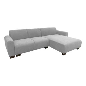 Corner sofa with a reversible corner Erros with fabric in light gray color 287x161x71cm