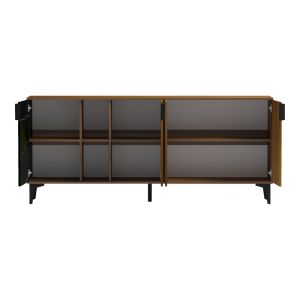 Riba бюфет орех-черен мраморен вид 180x40x78см
