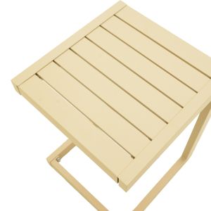 Aluminum table Aether in cappuccino color 37.5x36.5x53cm
