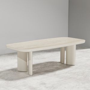 ALUMINUM TABLE CARDEMO SM6498.02 BEIGE-SINTERED STONE TOP 240X110X74CM.