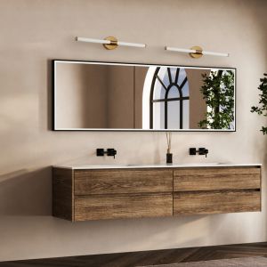 Аплик алуминиево-пластмасова Led 8W 720LM 4000K 600X65MM IP44 бронз Arte Illumina Neos