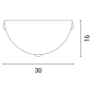 Аплик стъкло 1XΕ27 Max 15W Ø300MM прозрачно-бронзова Arte Illumina Eris