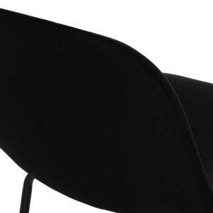 Bar stool Vincent HM9298.24 medium height - black fabric - metal legs 43X50X92.5ВСМ.