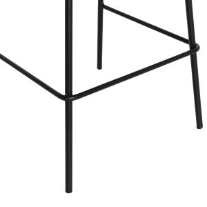 Bar stool Vincent HM9298.24 medium height - black fabric - metal legs 43X50X92.5ВСМ.