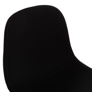 Bar stool Vincent HM9298.24 medium height - black fabric - metal legs 43X50X92.5ВСМ.