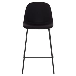 Bar stool Vincent HM9298.24 medium height - black fabric - metal legs 43X50X92.5ВСМ.