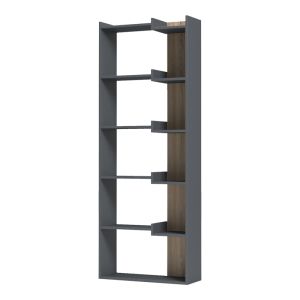 Corpus bookcase anthracite-sonoma 61x22x162 cm