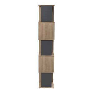 Bookcase Cubik sonoma - anthracite 35x30x161cm