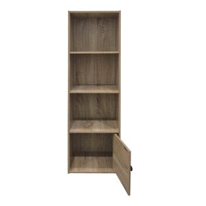 Lenobia bookcase with Sonoma column and cabinet 30.5x24x95cm