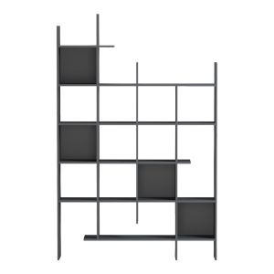 Bookcase Manco anthracite 122x25.5x188cm
