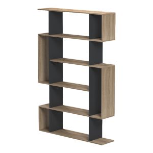 Bookcase Mito sonoma-anthracite 108.5x25x161cm