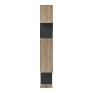 Bookcase Mito sonoma-anthracite 108.5x25x161cm