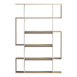 Mito bookcase sonoma-beige, marble look, 108.5x25x161cm