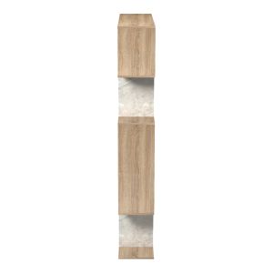 Mito bookcase sonoma-beige, marble look, 108.5x25x161cm