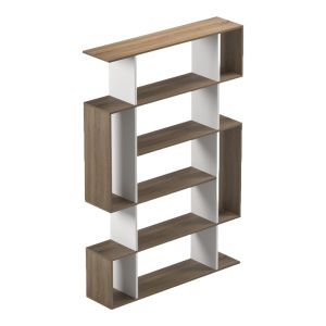 Bookcase Mito sonoma-white 108.5x25x161cm