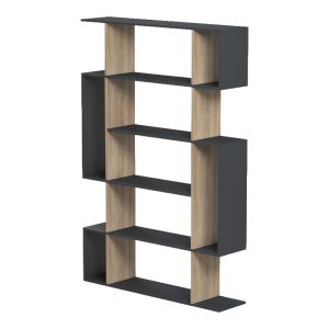 Mito bookcase anthracite-sonoma 108.5x25x161cm