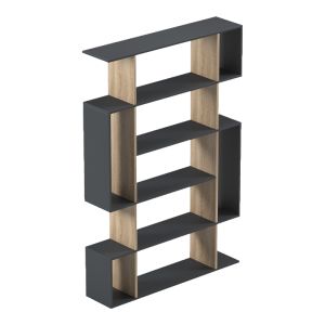 Mito bookcase anthracite-sonoma 108.5x25x161cm