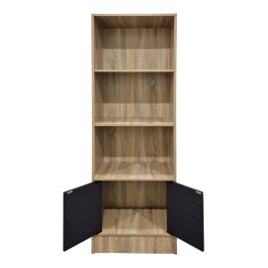 Tekaro bookcase, sonoma-anthracite color, 57x33x180 cm