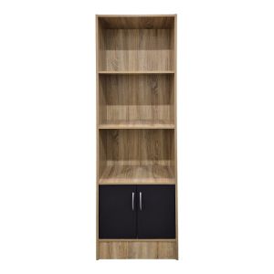 Tekaro bookcase, sonoma-anthracite color, 57x33x180 cm