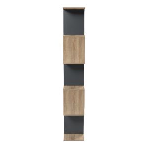 Tetri bookcase, sonoma-anthracite color, 121.8x25.4x158.8 cm