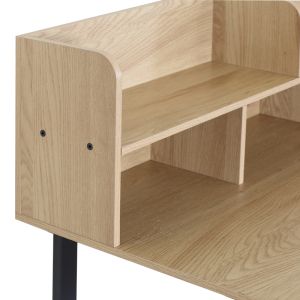Desk Biuro oak - black metal 120x60x103cm