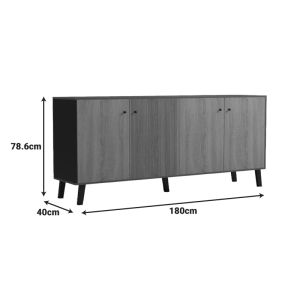 Бюфет Tuscany sonoma-antracit 180x40x78.6см