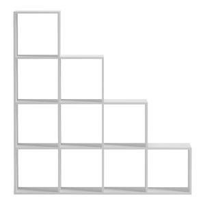 White bookcase Scala 129.5x29x129.5 cm