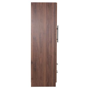 3-door wardrobe with 2 drawers Carys HM746.11 melamine in walnut/wenge color 150X55.5X160 cm.