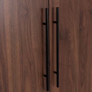 3-door wardrobe with 2 drawers Carys HM746.11 melamine in walnut/wenge color 150X55.5X160 cm.